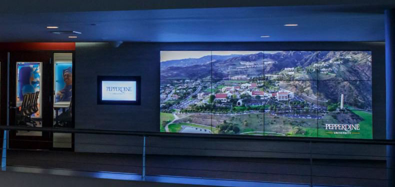 Pepperdine Video Wall, Digital Signage, Toshiba, Java Copy Zone, New Orleans, LA, Louisiana, Toshiba, Brother, Dealer, Reseller